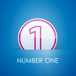 © puckillustrations - Logo slot with number one # Vector