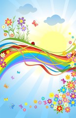 Wall Mural - Spring colorful banner