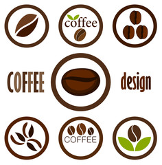 Wall Mural - coffee symbols