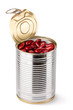 Opened tin with red beans