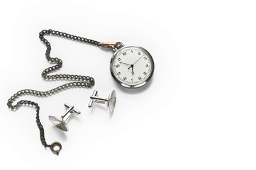 Pocket watch and cufflinks