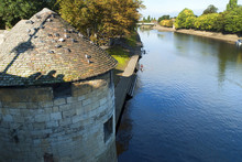 The River Ouse And The Town Walls In York England