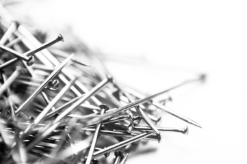 pins group macro isolated on white background