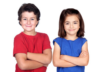 Wall Mural - Two children with crossed arms