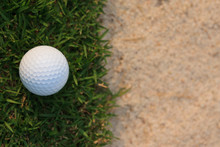 Golf Ball  And Sand Bunker