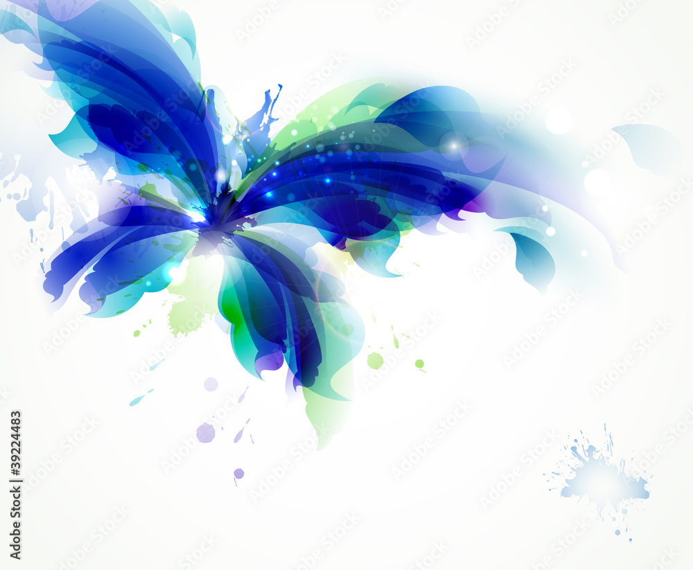 abstrakcjonistyczny-motyl-z-blekitnymi-i-cyan-kleksami