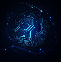 blue Abstract background of digital technologies