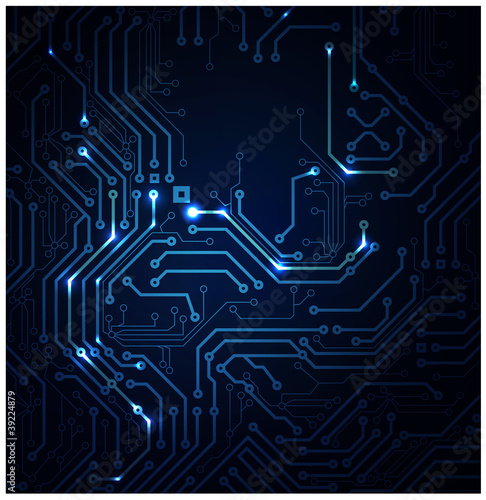 Fotografía blue Abstract background of digital technologies