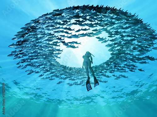 Plakat na papierze fotorealistycznym Oko oceanu
