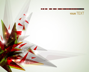 Fototapete - abstract expressive figure formed by triangles