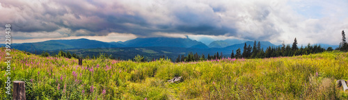 Board z aluminiowym obramowaniem Polskie tatry w pobliżu zakopane