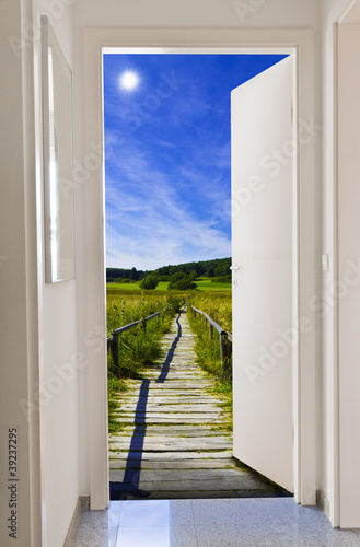 Fototapeta do kuchni Tür zur Natur