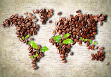 Fototapeta Mapy - Coffee around the world