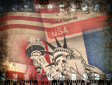 America, Grunge Background