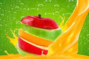 Poster - Apple mix juice