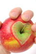 Kolorowe jabłko w dłoni