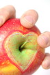 Serce w dłoni jabłko zdrowie