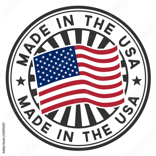 A circular made in the U.S.A. vector decal or stamp Poster