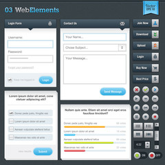 Wall Mural - Website forms and buttons