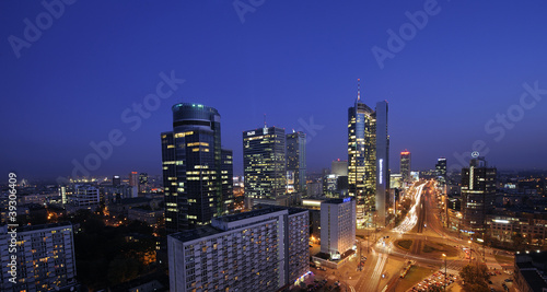 Naklejka samoprzylepna Warszawa centrum