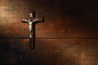 Crucifix On Wooded Wall