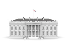 White House Rendered Illustration Isolated On A White Background