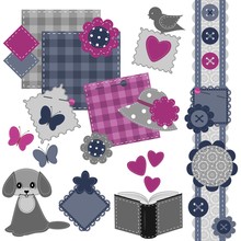 Scrapbook Set With Different Objects