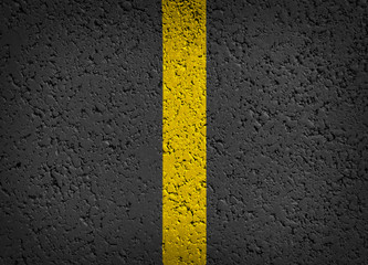 Wall Mural - Asphalt Background with yellow stripe