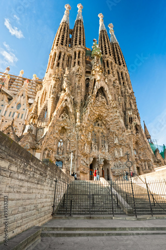 Plakat na papierze fotorealistycznym Święta rodzina, barcelona, ​​hiszpania.