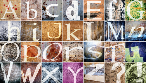 Naklejka - mata magnetyczna na lodówkę Alphabet - Texture