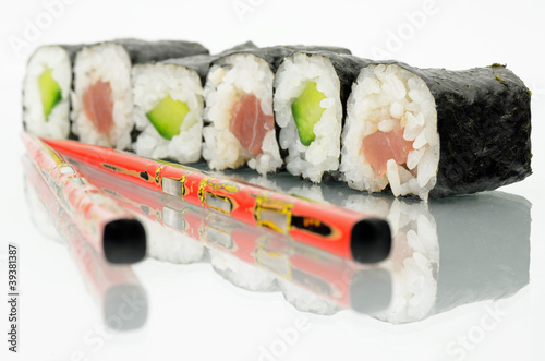 Tapeta ścienna Sushi i pałeczki