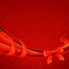 Canvas Print - Greeting background red