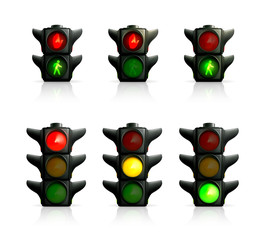 Wall Mural - Traffic lights