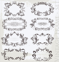 Wall Mural - Vintage frames - set