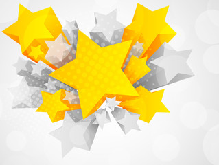 Sticker - Background with 3d star