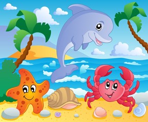 Wall Mural - Beach theme scenery 3