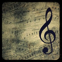 Wall Mural - Vintage musical background