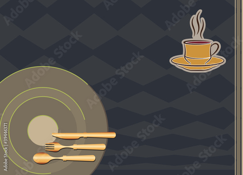 Board z aluminiowym obramowaniem Szablon menu kawy