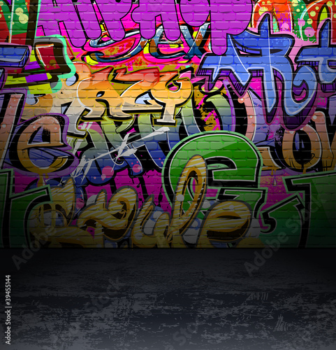 Obraz na płótnie canvas Graffiti ścienne miejskie malarstwo uliczne