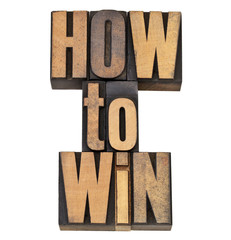 Wall Mural - how to win in letterpress type