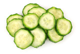 Fototapeta  - fresh cucumber isolated on white
