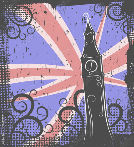 Obraz na płótnie canvas dwuczęściowy "dyptyk" Big ben background
