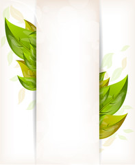 Poster - Background with leaves