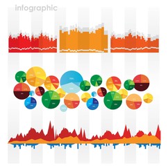 Wall Mural - infographic vector graphs and elements. vector illustration.