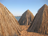 Fototapeta  - huts on egyptian beach