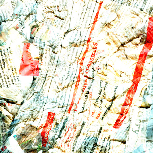 Naklejka samoprzylepna Streszczenie gazety brudne tło uszkodzony