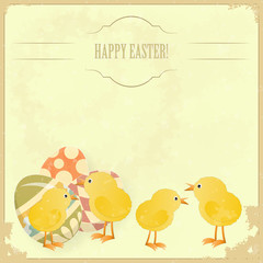 Poster - vintage Easter greeting card