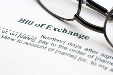 Wall Mural - Bill of exchange