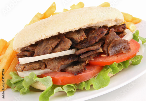 Board z aluminiowym obramowaniem Kebab i frytki