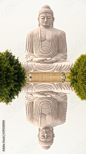 Obraz na płótnie canvas czteroczęściowy "tetraptyk" Budda, bodhgaya, indie